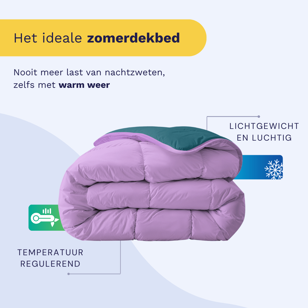 Temperatuur regulerend en lichtgewicht koel dekbed