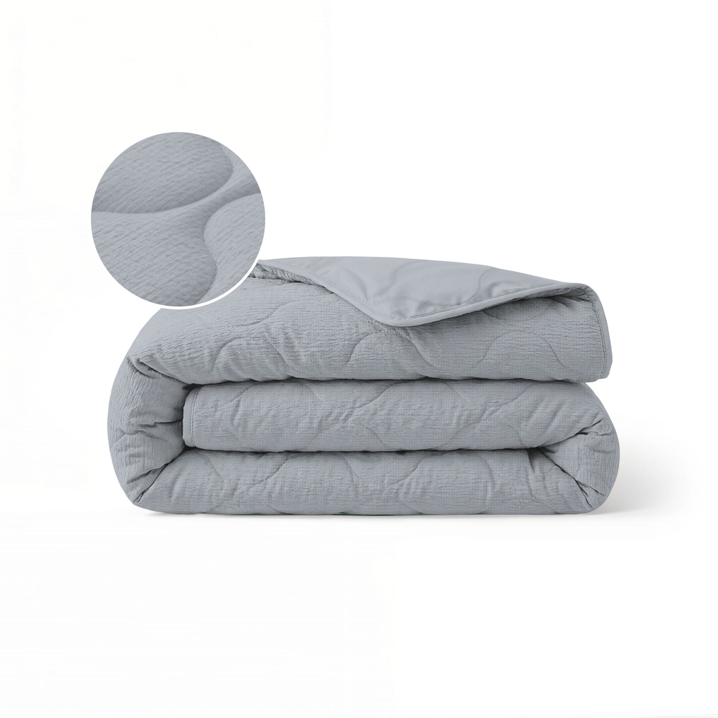 Zelesta Special Seersucker Summer Duvet - Pearly Blue