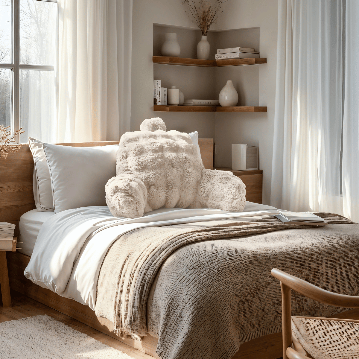 Zelesta Bedrest Pompom - Beige