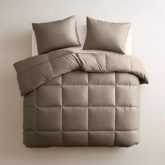 Zelesta Deluxe Uni Satin Cotton Duvet - Walnut Brown