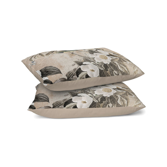 Zelesta Comfort Design Naadloze Kussensloop Set Van 2 - Vintage Birds Sand