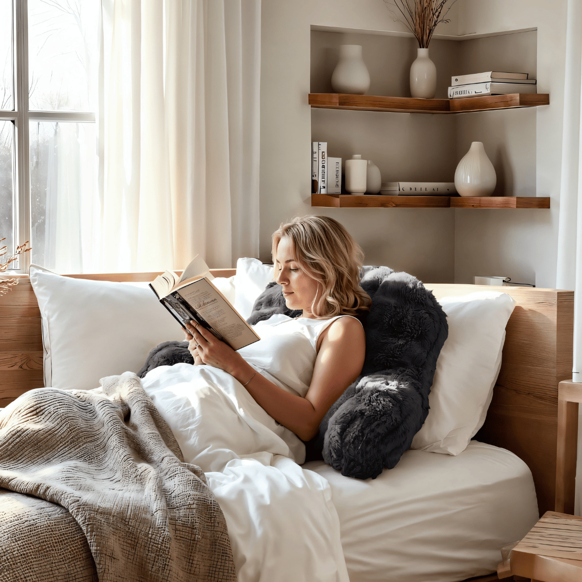 Zelesta Bedrest Pompom - Antraciet