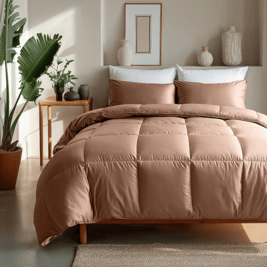 Zelesta Deluxe Uni Satin Cotton Duvet - Earth Red