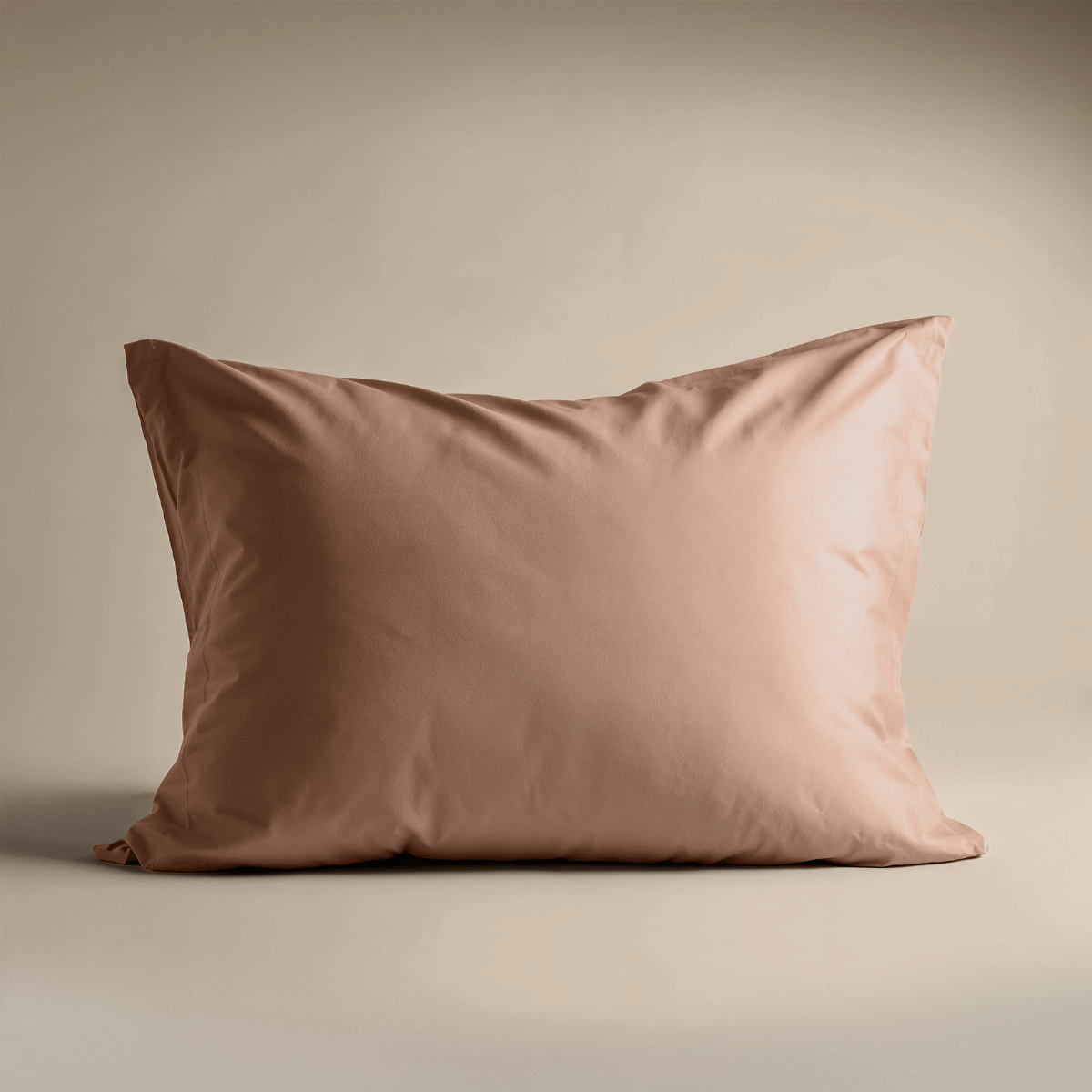Zelesta Deluxe Uni Satin Cotton Pillowcase Set Of 2 - Earth Red