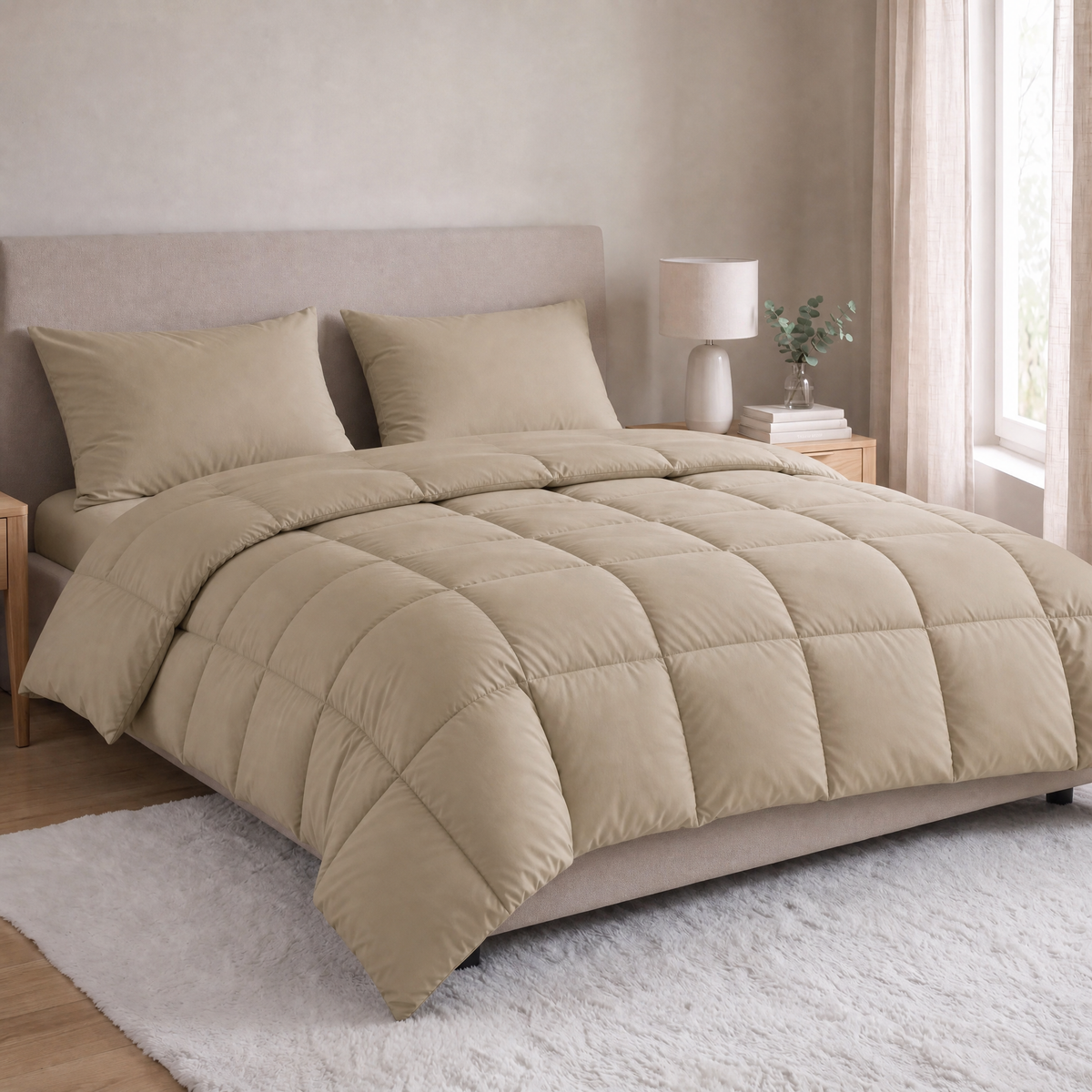 Zelesta Pure Uni Katoenen Kussensloop Set Van 2 - Taupe Blush