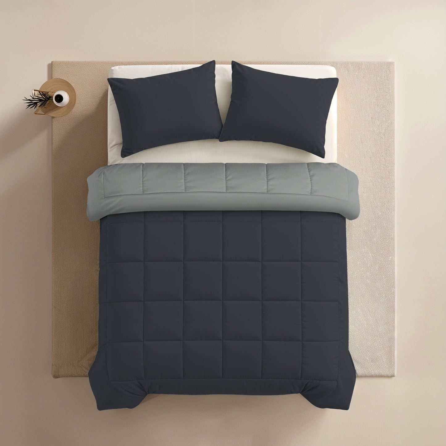 Zelesta Comfort Duo Kussensloop - Zacht Zwart