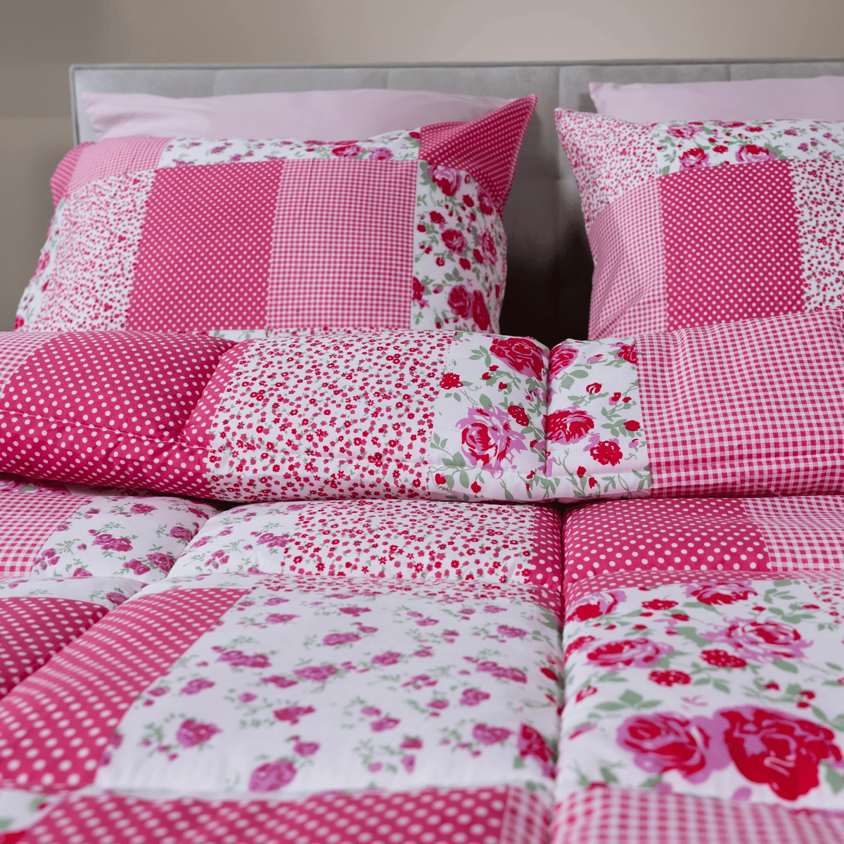 Zelesta Wonderbed 4 Seasons Double - Patchwork Pink