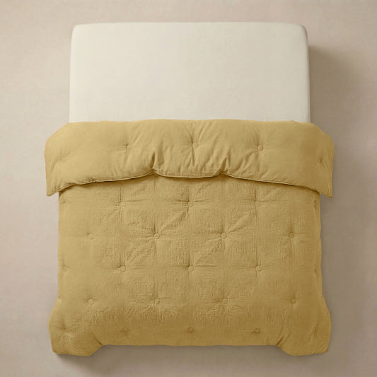 Zelesta Deluxe Cotton Muslin Duvet - Ochre