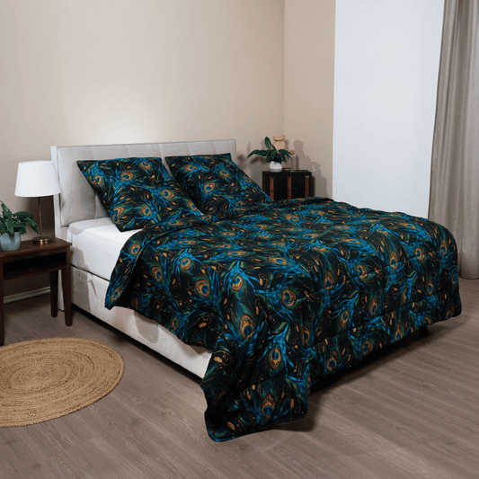 Zelesta Wonderbed 4 Seasons Double - Peacock Feathers