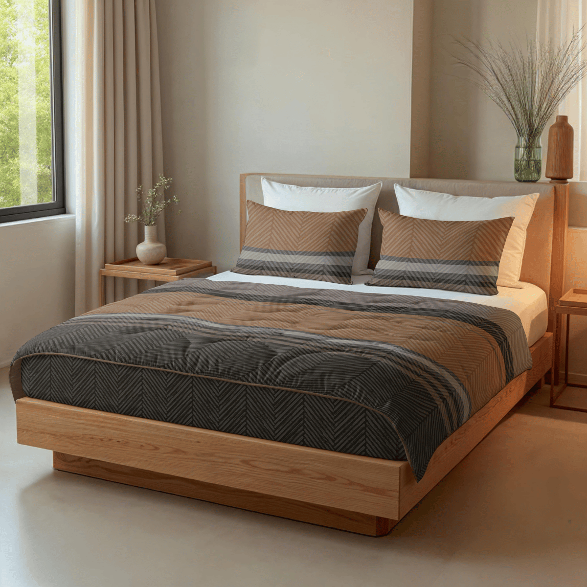 Zelesta Royalbed - Brown Stripes