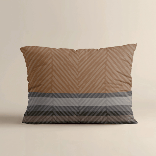 Zelesta Comfort Design Pillowcases Set Of 2 - Brown Stripes
