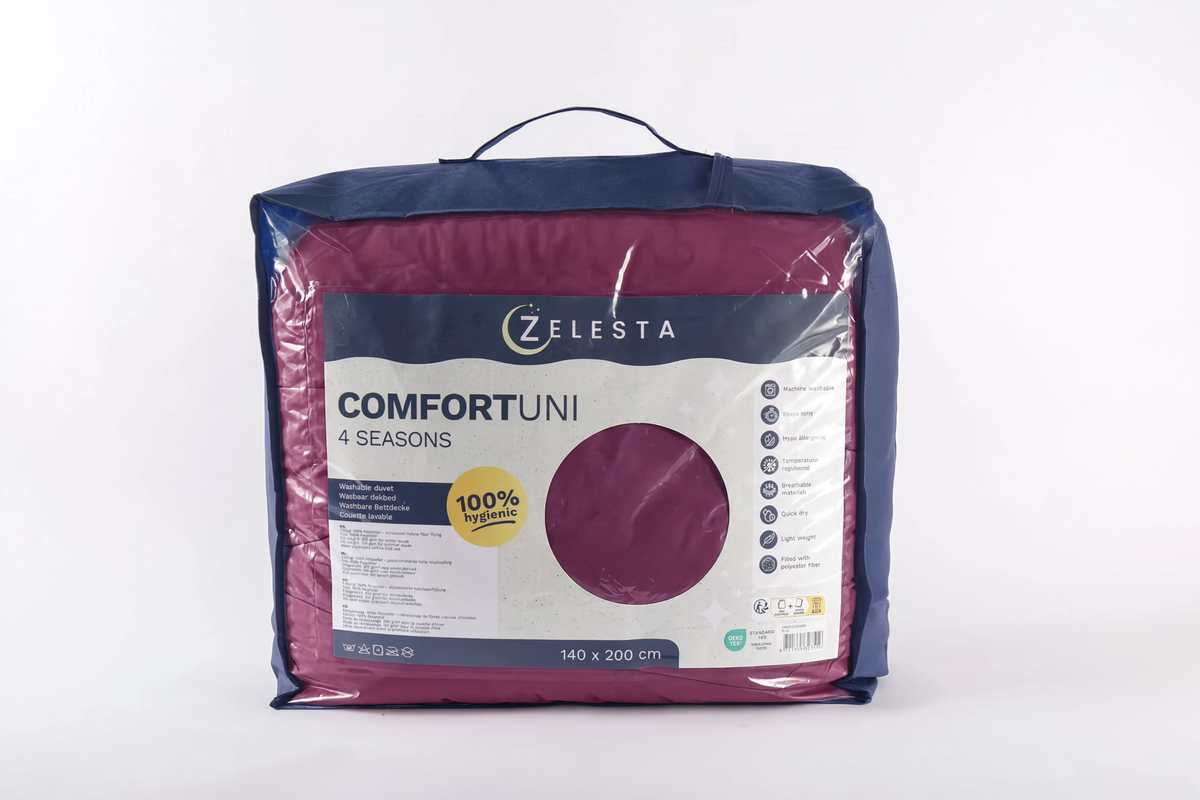 Zelesta Comfort Uni 4-seizoenen dekbed - Bordeaux