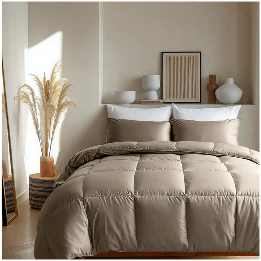 Zelesta Deluxe Uni Satin Cotton Summer Duvet - Walnut Brown