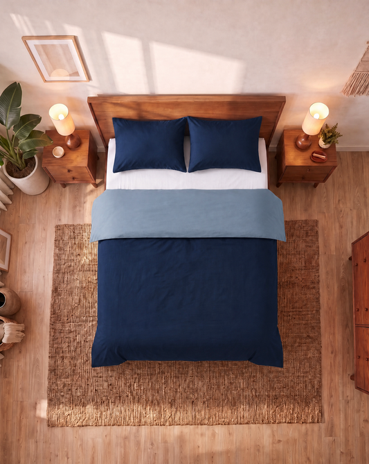 Zelesta Comfort Duo Naadloze Kussensloop Set Van 2 - Blauw