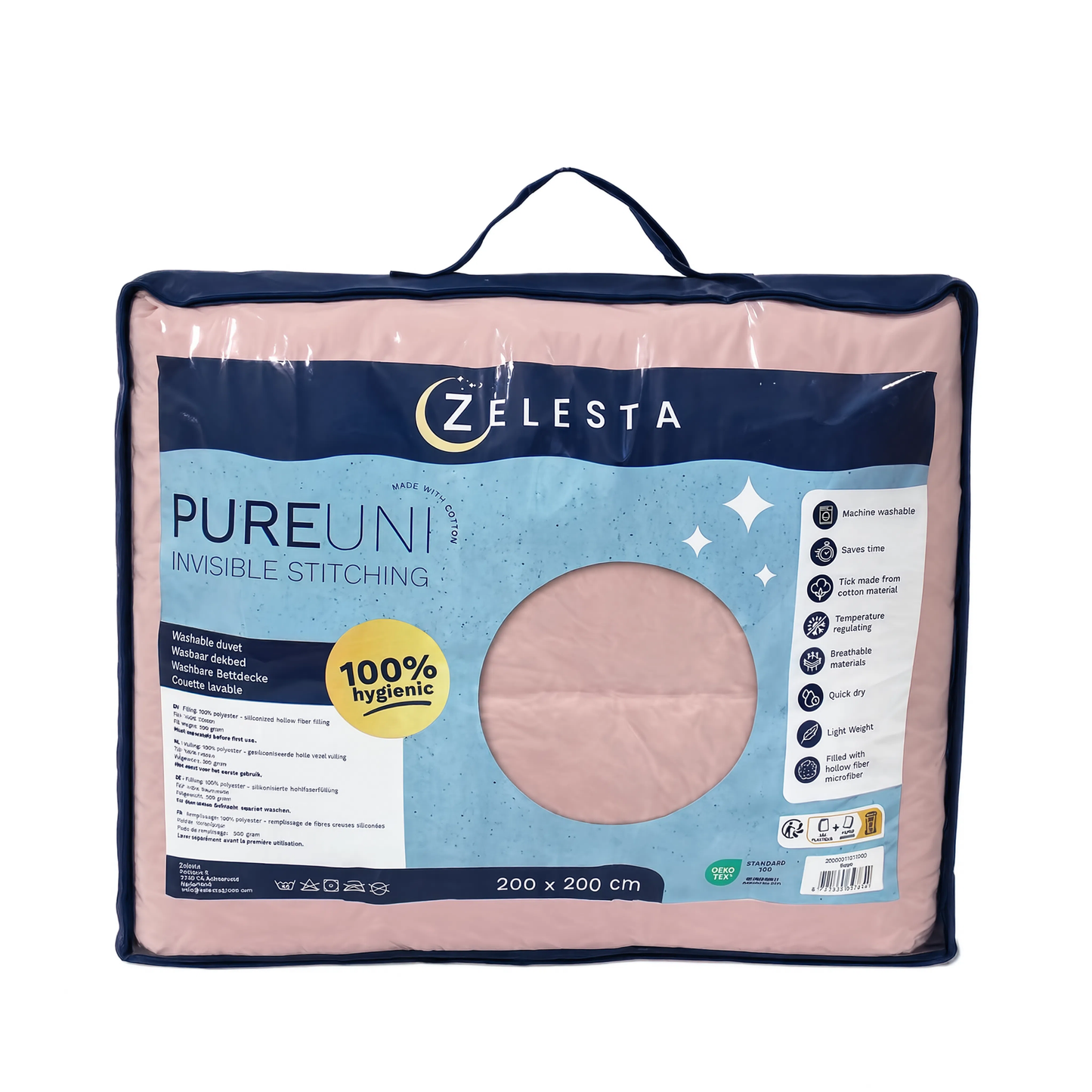 Zelesta Pure Uni Seamless Cotton Duvet - Misty Rose