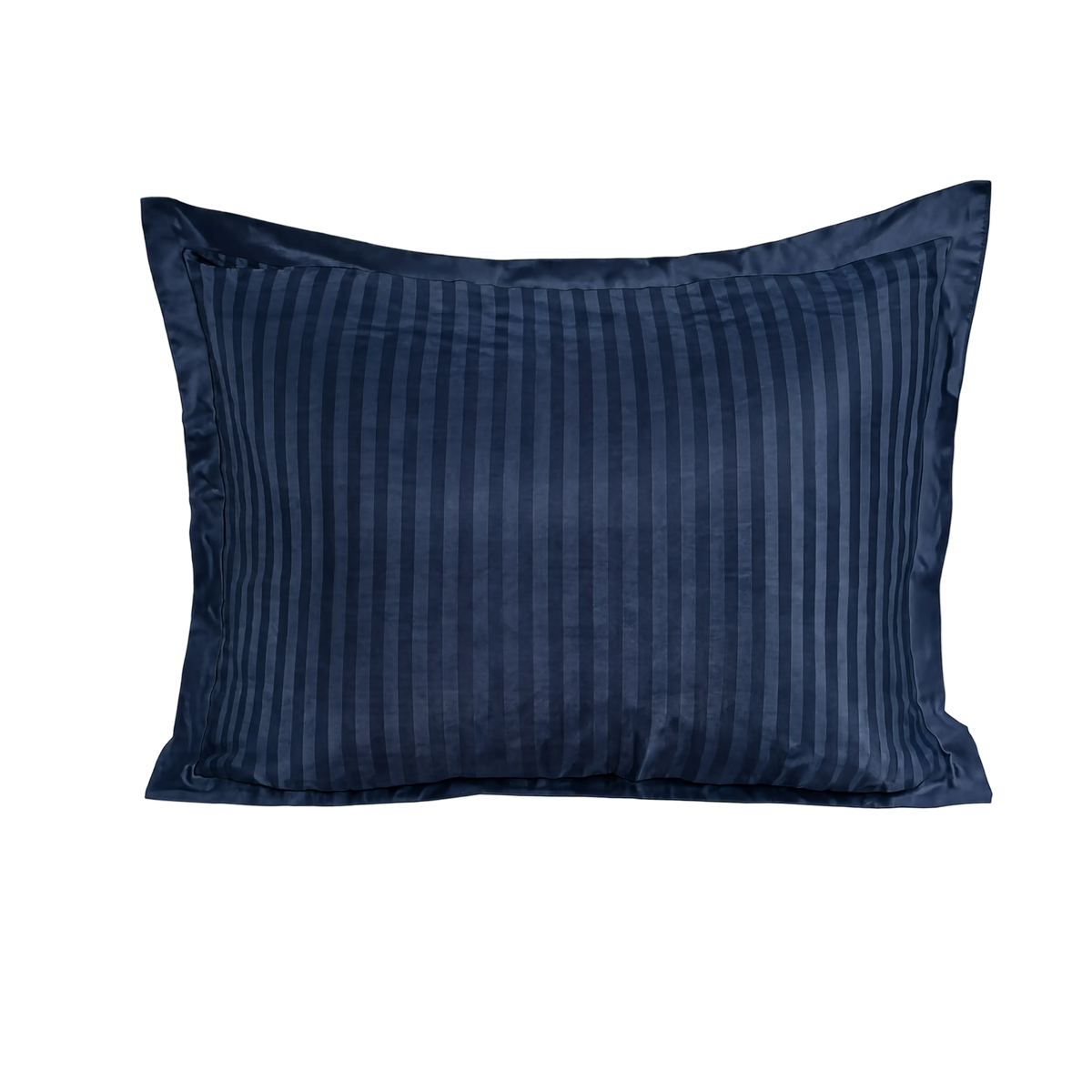 Zelesta Deluxe Hotel Stripe Satijn Katoen Kussensloop Set Van 2 - Blauw