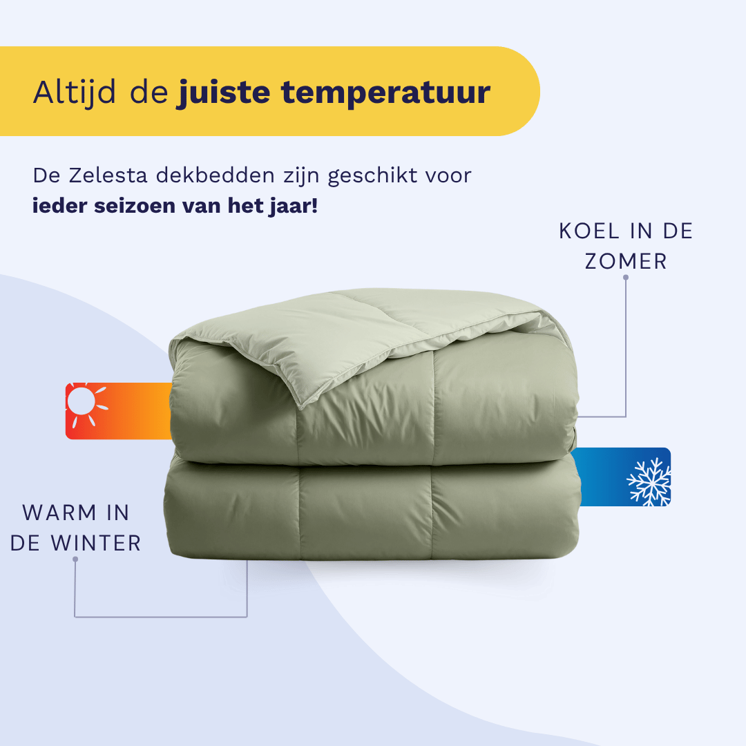 Zelesta Premiumbed Katoen - Olive & Mint