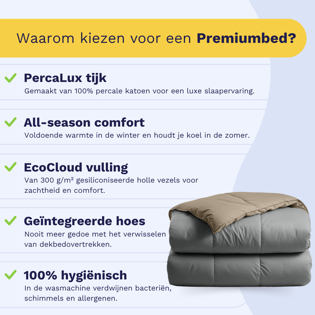 Zelesta Premiumbed Katoen - Anthracite & Taupe