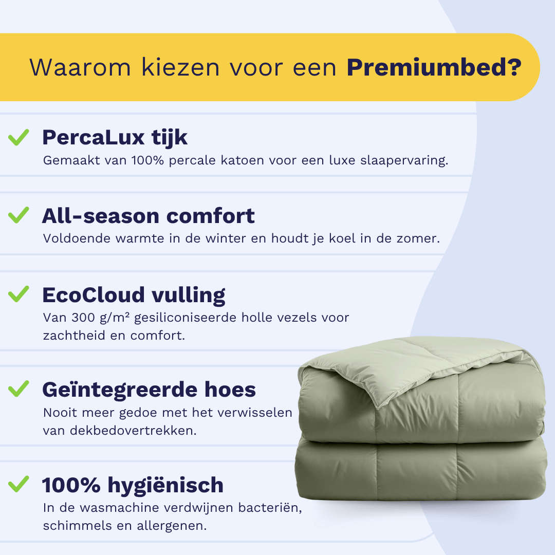 Zelesta Premiumbed Katoen - Olive & Mint