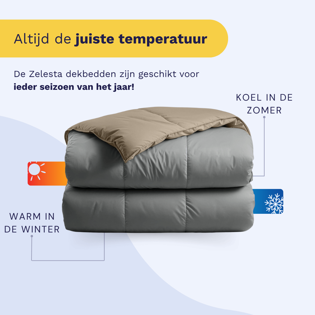 Zelesta Premiumbed Katoen - Anthracite & Taupe