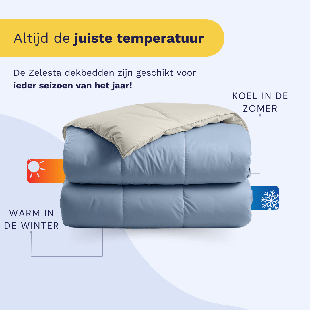 Zelesta Premiumbed Katoen - Dream Blue & Cream