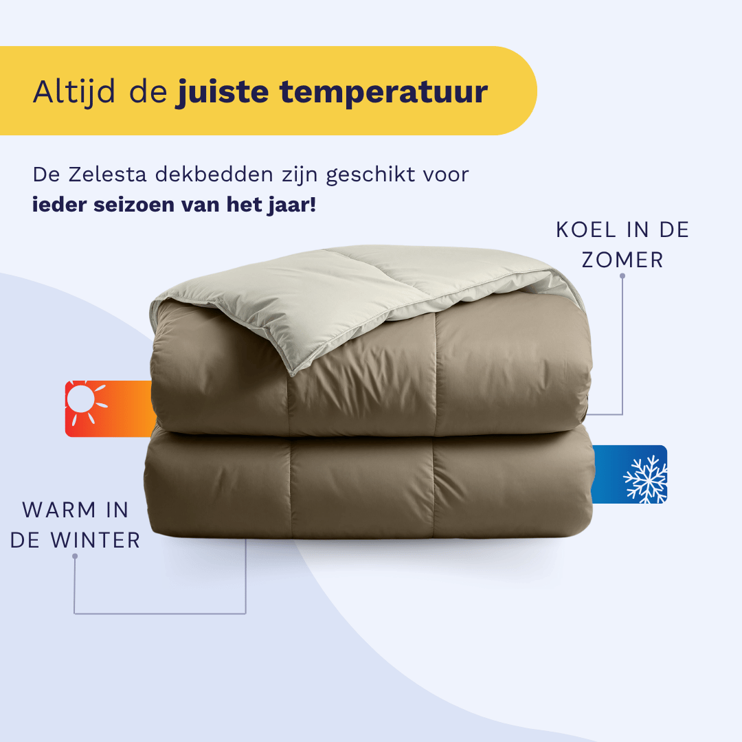 Zelesta Premiumbed Katoen - Taupe & Cream