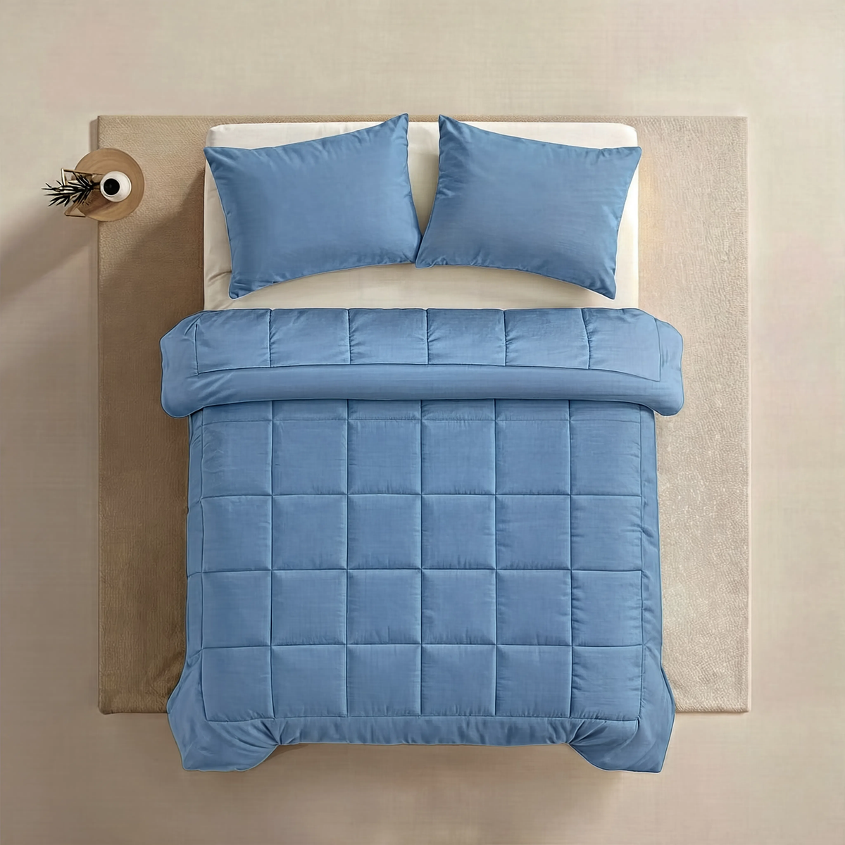 Zelesta Pure Uni Katoenen Kussensloop Set van 2 - Blauw
