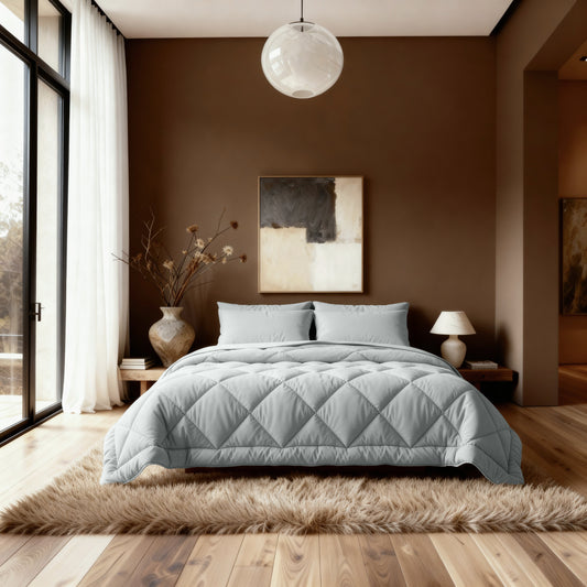 Zelesta Comfort Uni Diamond Duvet - Grey-Blue