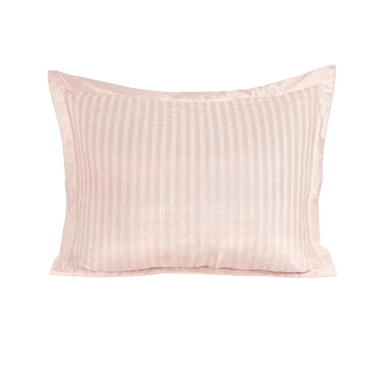 Zelesta Deluxe Hotel Stripe Satijn Katoen Kussensloop Set Van 2 - Roze