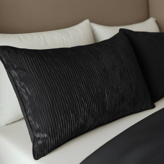 Zelesta Special Velvet Chic Pillowcase Set Of 2 - Black