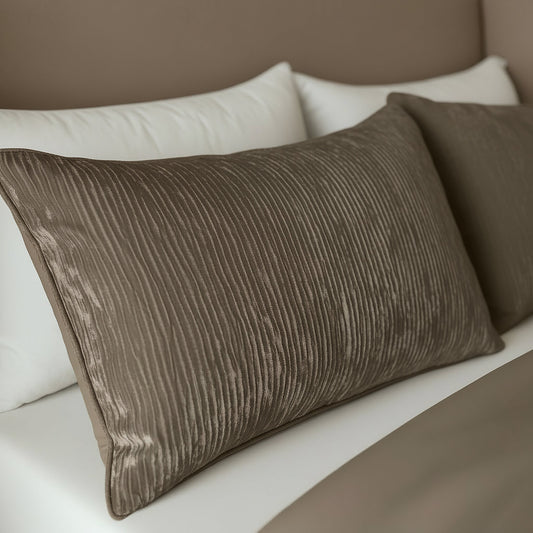 Zelesta Special Velvet Chic Pillowcase Set Of 2 - Taupe