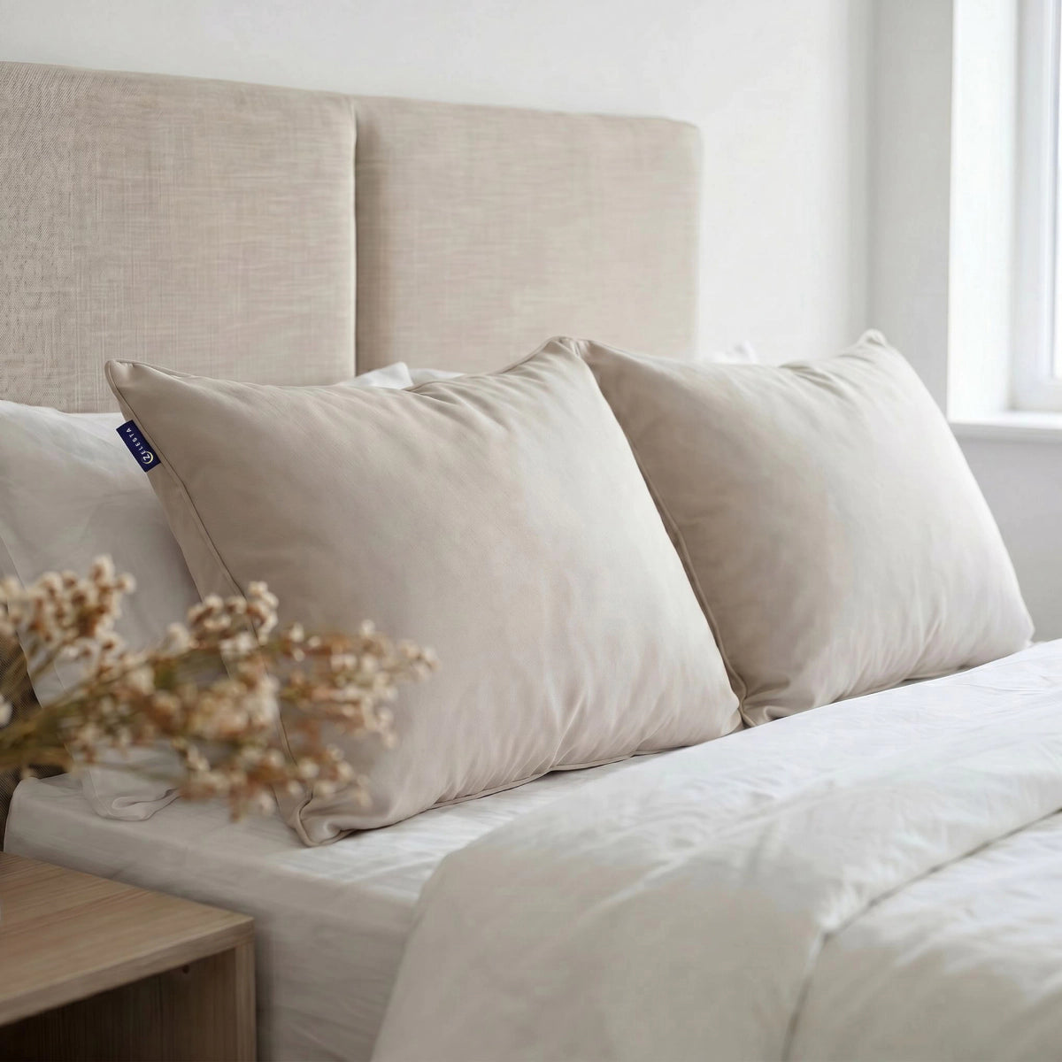 Zelesta Comfort Wasbaar Hoofdkussen - Taupe