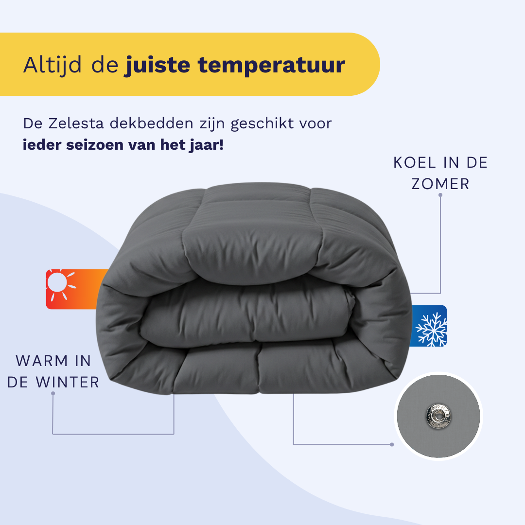 Zelesta Wonderbed 4 Seasons Double - Stone Grey