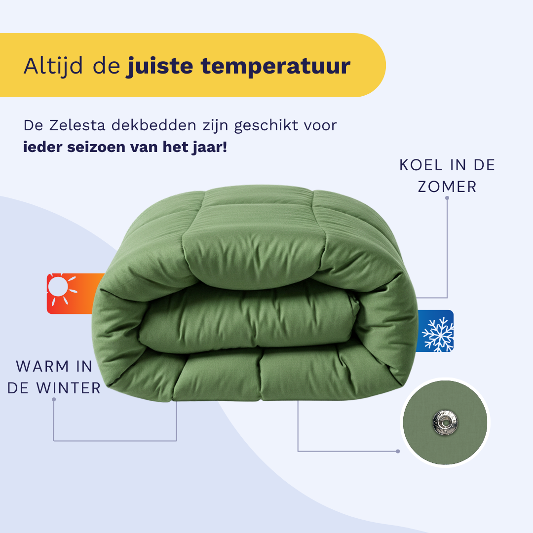 Zelesta Wonderbed 4 Seasons Double - Timeless Green