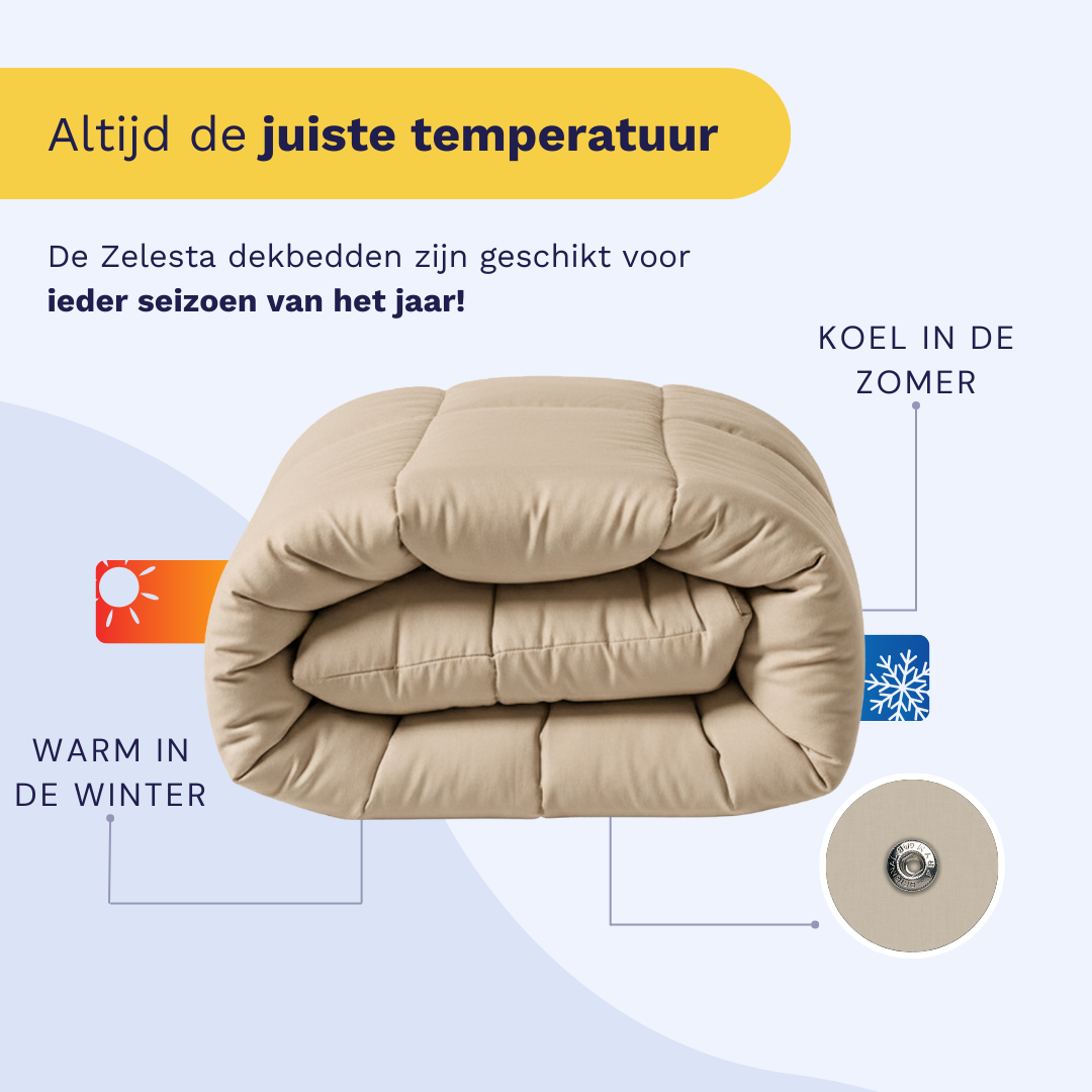Zelesta Wonderbed 4 Seasons Double - Warm Sand