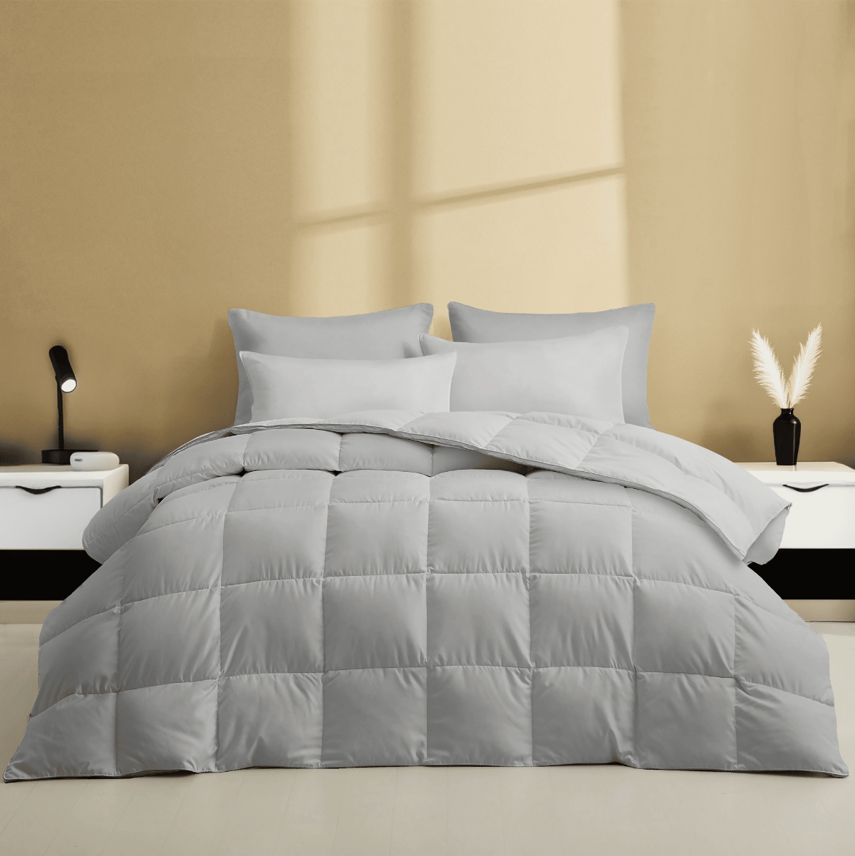 Zelesta Wonderbed 4 Seasons Double Katoen - Morning Grey