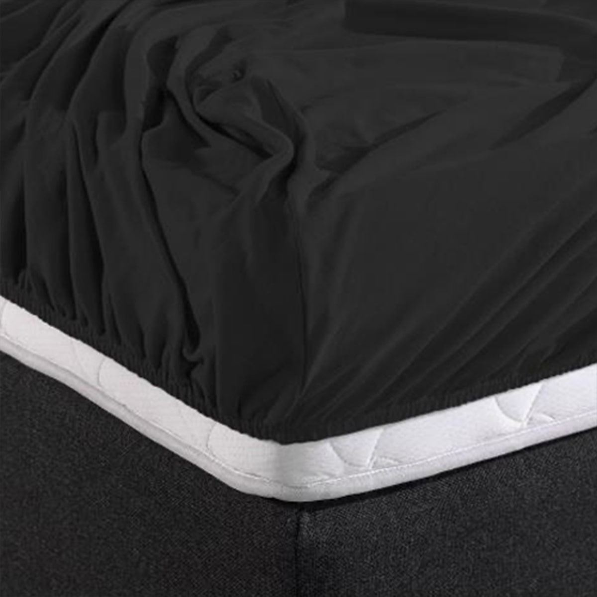 Zelesta Double Jersey Fitted Sheet Black image