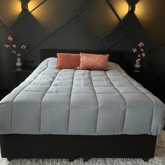 Zelesta Easybed Donkergrijs Zilvergrijs Dekbed Zonder Overtrek