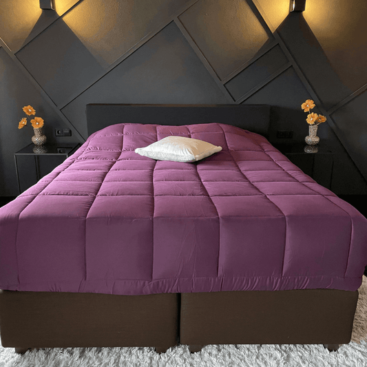 Sfeerbeeld van Zelesta Easybed - Paars & Antraciet dekbed