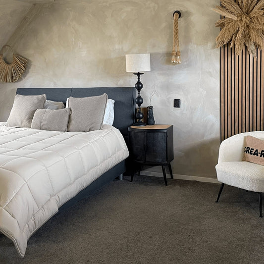 Sfeerbeeld van Zelesta Easybed - Taupe & Linnen dekbed