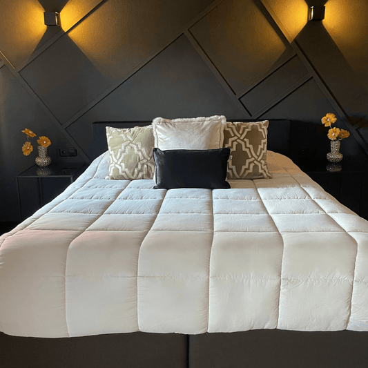 Zelesta Easybed Taupe Linnen Gekleurd Dekbed Met Vaste Hoes