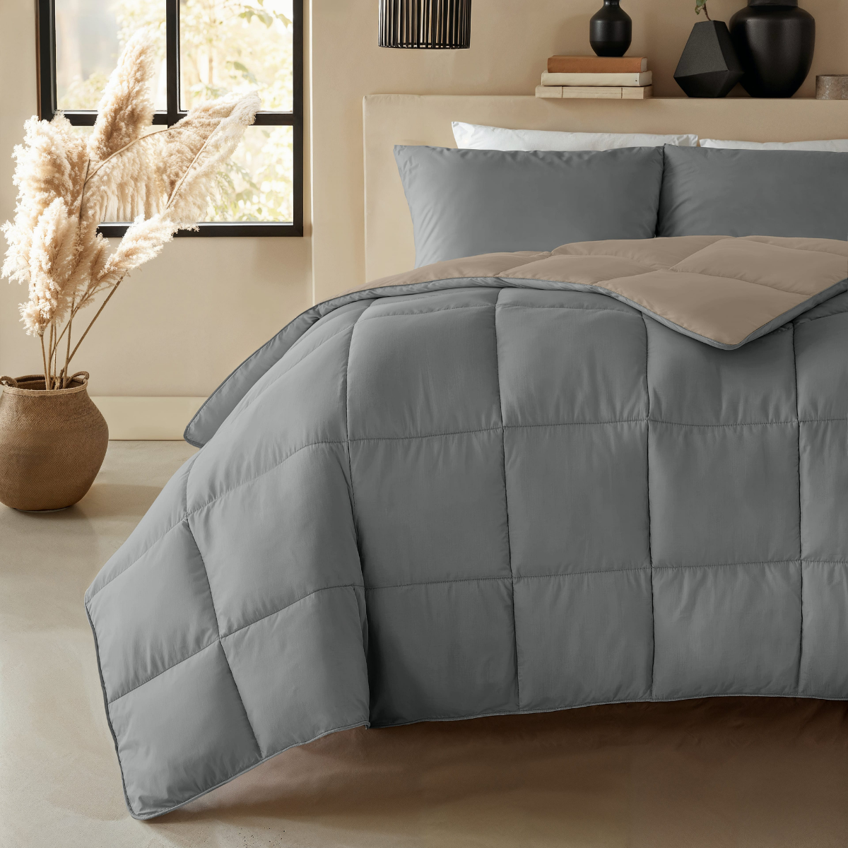 Zelesta Premiumbed Katoen - Anthracite & Taupe