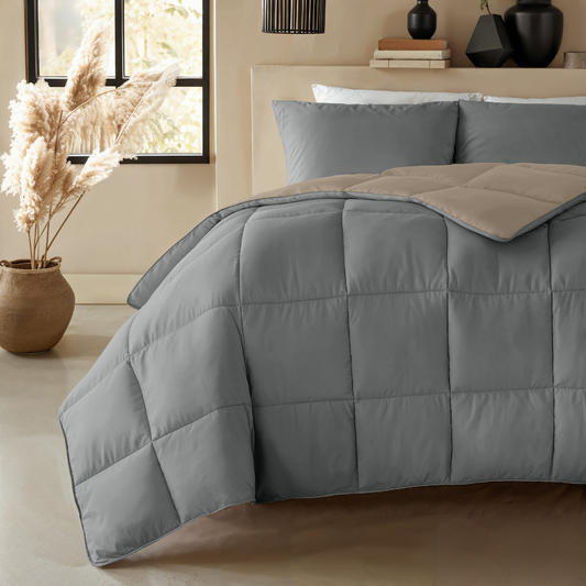 Zelesta Premiumbed Katoen Light - Anthracite & Taupe