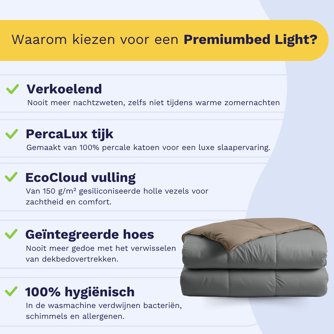 Zelesta Premiumbed Katoen Light - Anthracite & Taupe