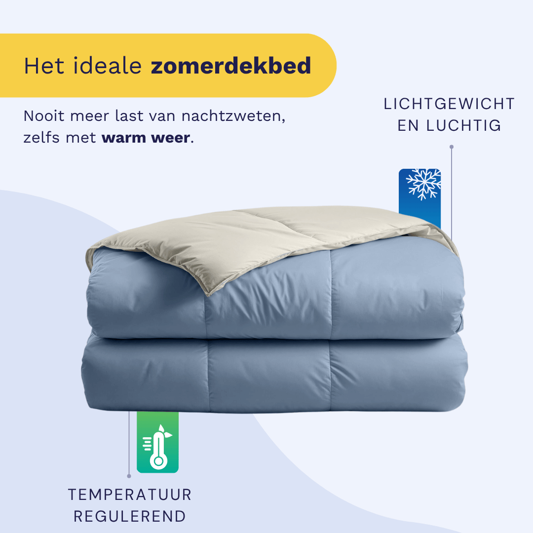 Zelesta Premiumbed Katoen Light - Dream Blue & Cream