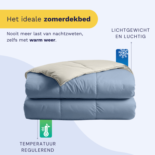 Zelesta Premiumbed Katoen Light - Dream Blue & Cream