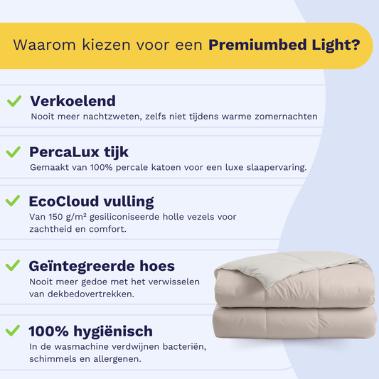 Zelesta Premiumbed Katoen Light - Silk & Coconut Cream