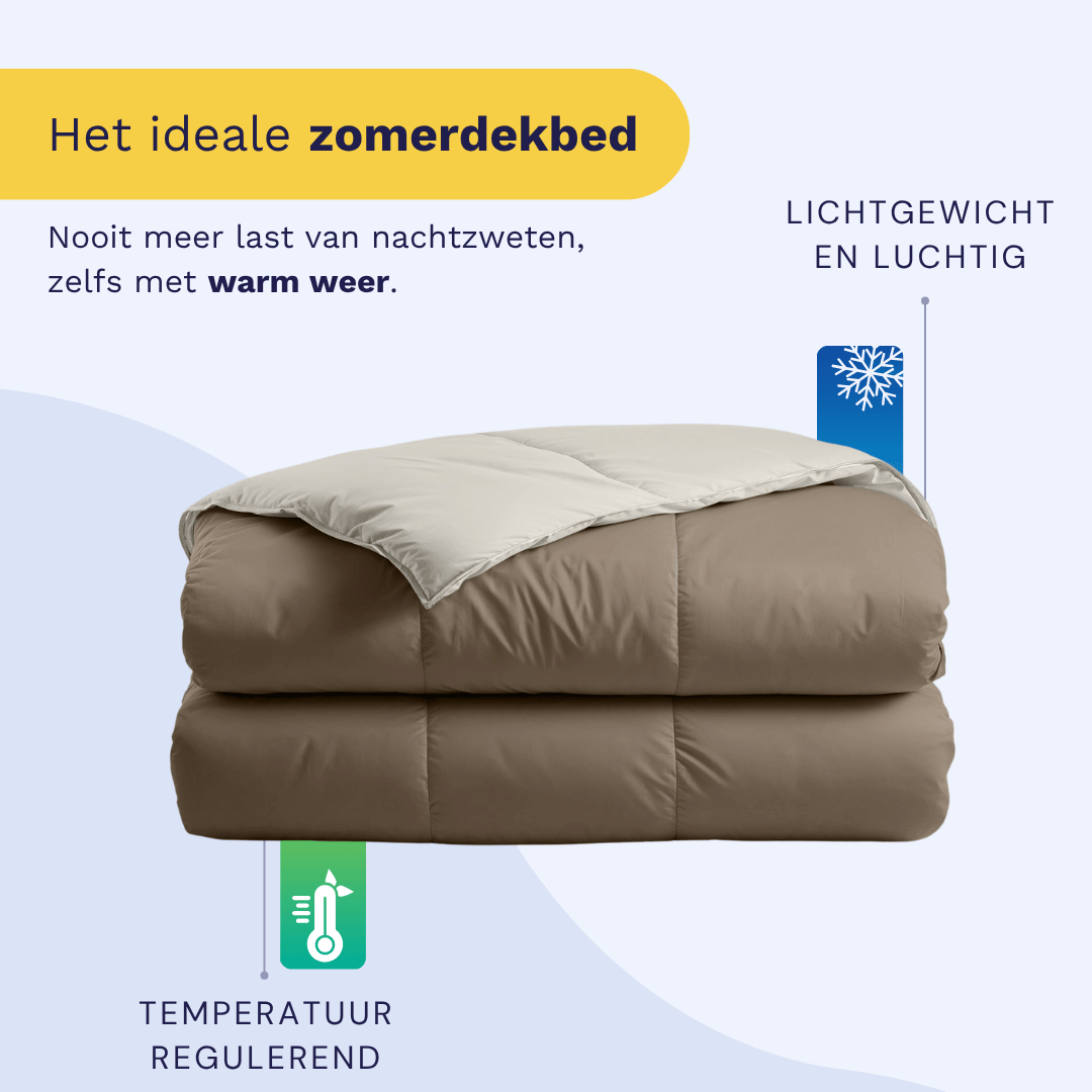 Zelesta Premiumbed Katoen Light - Taupe & Cream