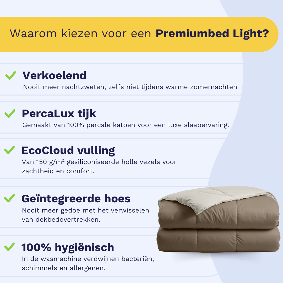 Zelesta Premiumbed Katoen Light - Taupe & Cream