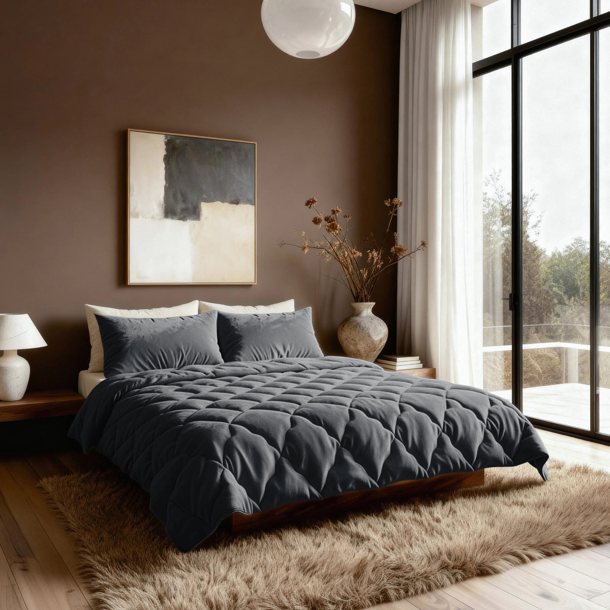 Zelesta Flanel Uni - Zwart